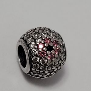Authentic Pandora Shimmering Blossom Pave Charm #7